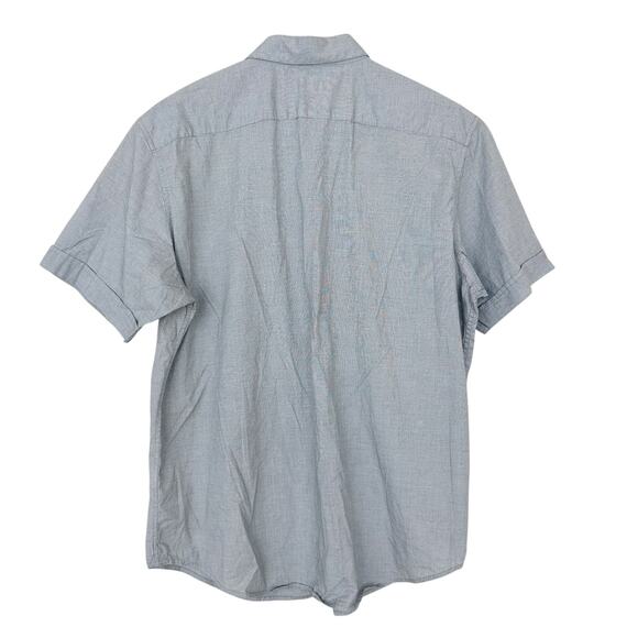 Banana Republic Gray Short Sleeve Button Down Sz L - Picture 5 of 5